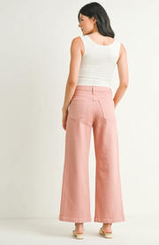 Patch Pocket Wide Leg | Dusty Coral