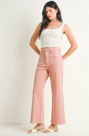 Patch Pocket Wide Leg | Dusty Coral