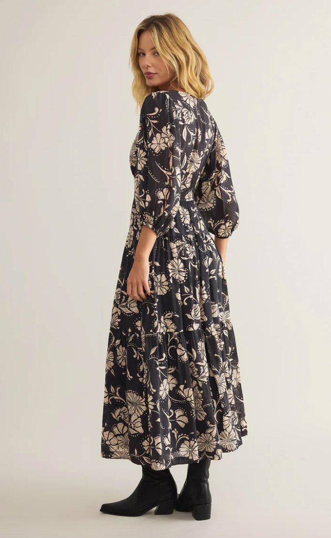 Adelina Ari Floral Midi Dress