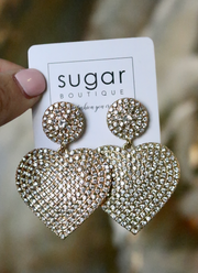 Glitzy Heart Earring