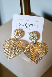 Glitzy Heart Earring