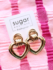 Doorknocker Heart Earring