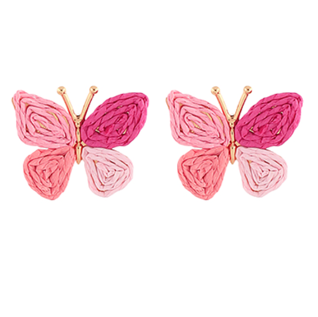 You Give Me Butterflies Stud | Pink Ombre