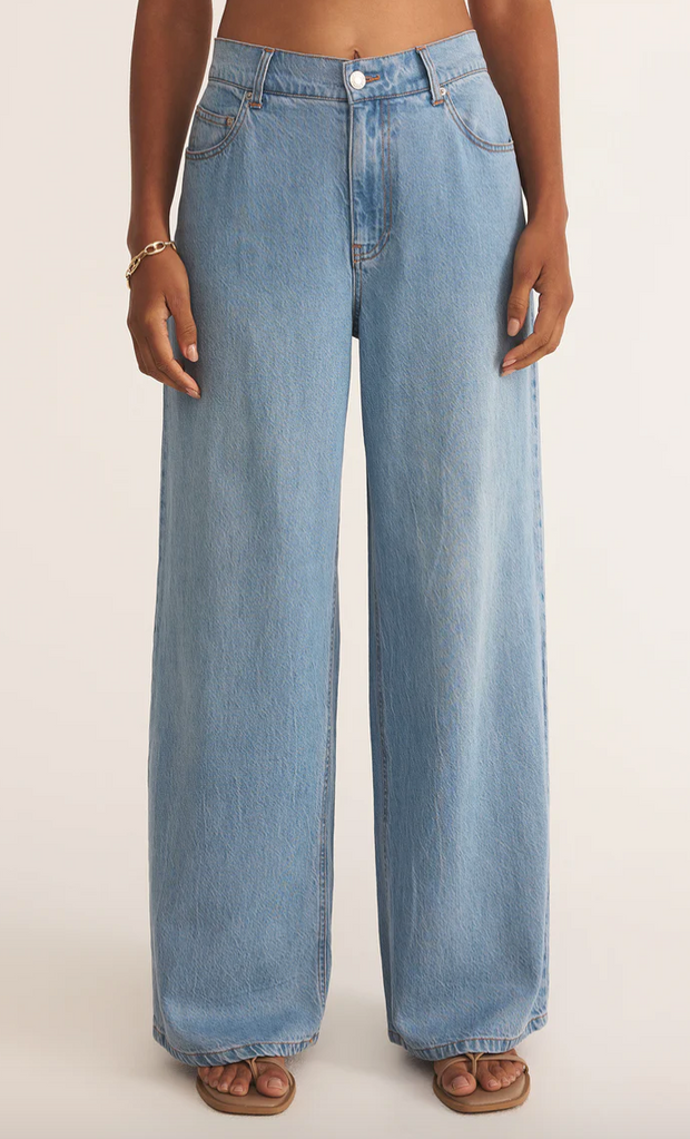 Mia Luxe Soft Denim Pant | Light Vintage Indigo