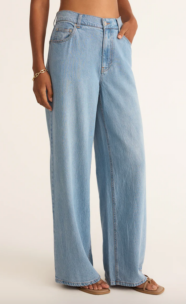 Mia Luxe Soft Denim Pant | Light Vintage Indigo