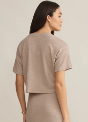 Sway Textured Club Cropped Tee | Parchment