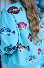 Fishy Fishy Sweatshirt | Light Blue