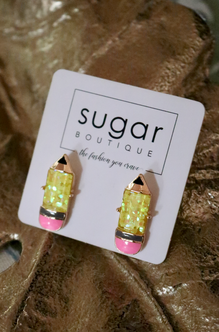 Sparkling Pencil Stud