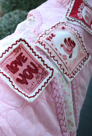 Heart Stitch Denim Jacket | Bubblegum