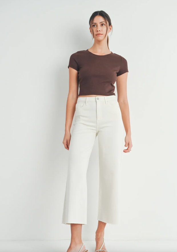 Scissor Cut Wide Leg | Vanilla Bean