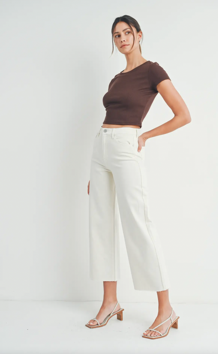 Scissor Cut Wide Leg | Vanilla Bean