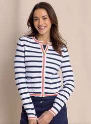 Marlene Striped Button Front Cardigan