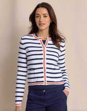 Marlene Striped Button Front Cardigan