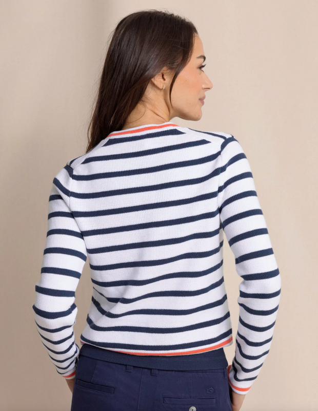 Marlene Striped Button Front Cardigan