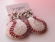 Sparkling Baseball Earring