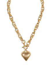 Toggle Puff Heart Necklace