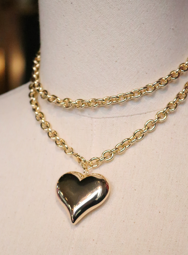 Junior Puff Heart Necklace