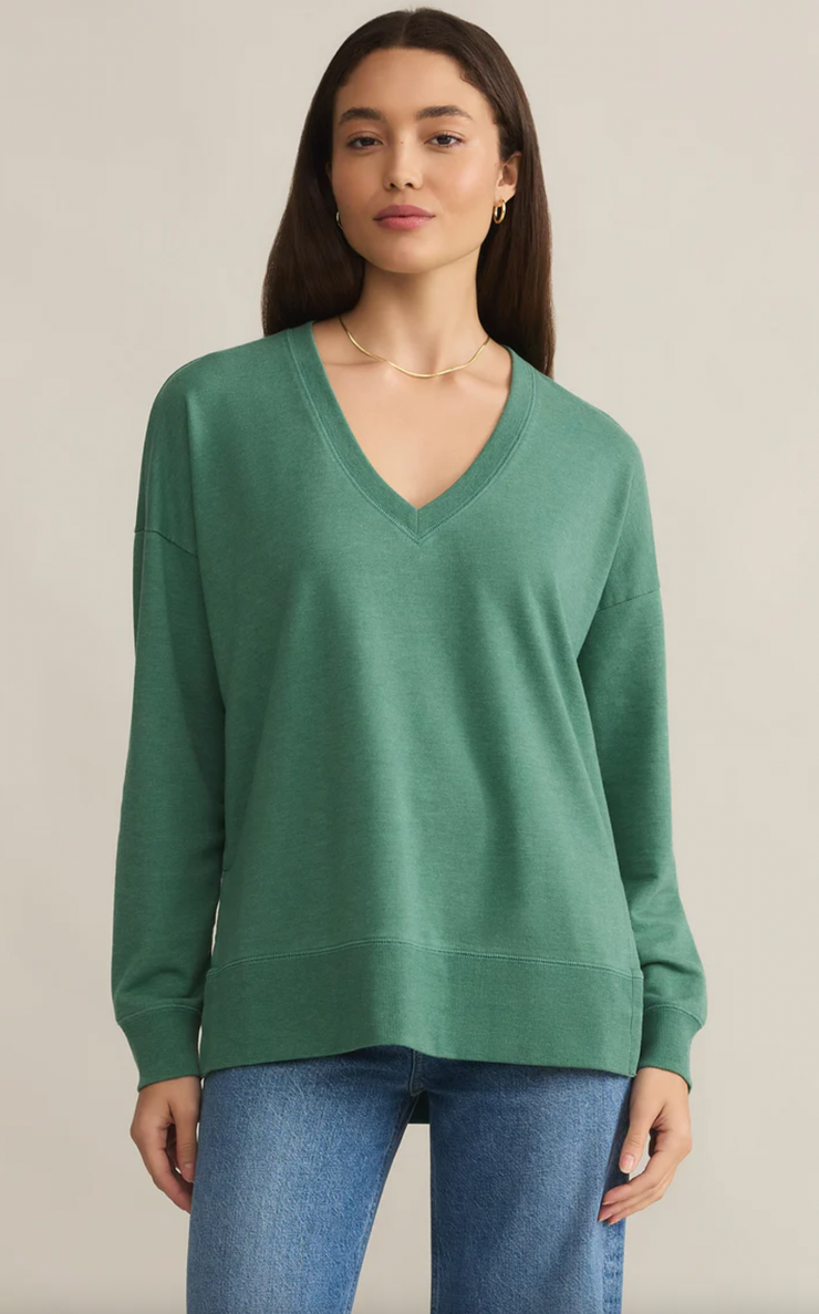 Modern V-Neck Weekender | Botanical Green