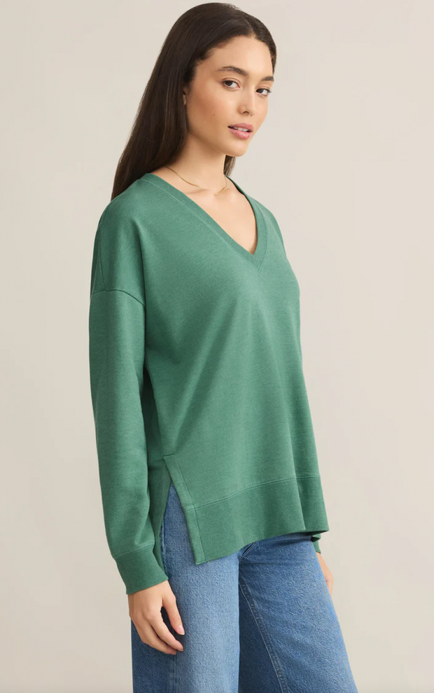 Modern V-Neck Weekender | Botanical Green