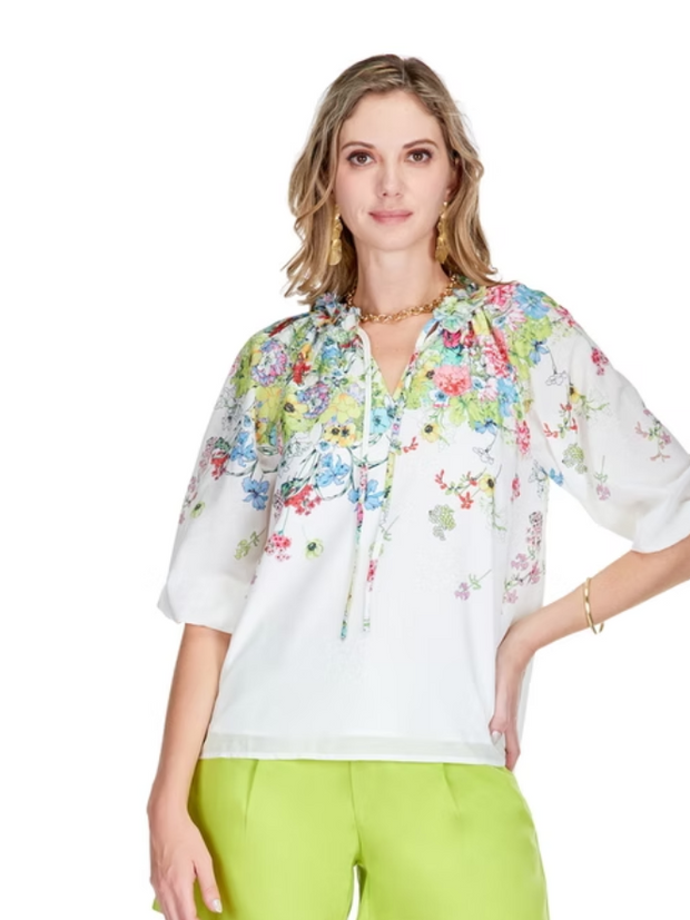 Butterfly Garden Ruffle Tunic