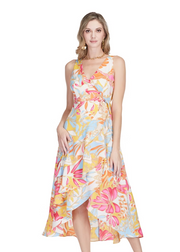 Island Breeze Ruffles Wrap Dress