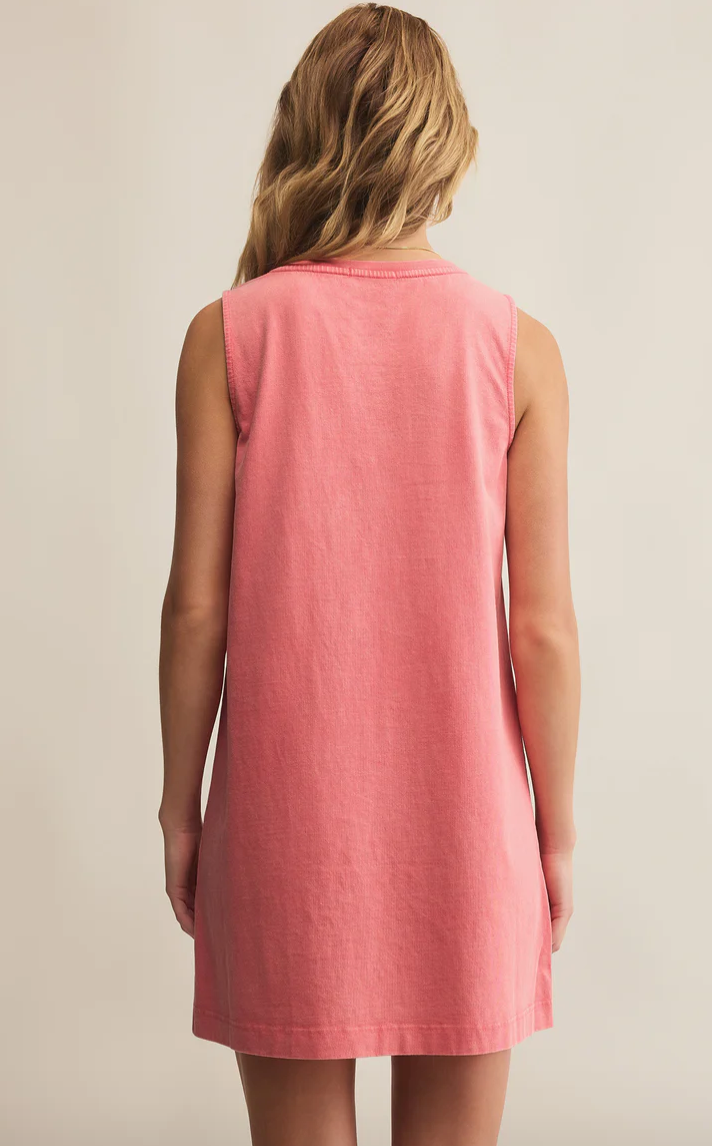 Sloane V-Neck Mini Dress | Sunset Pink