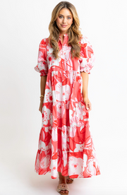 Artist Floral Tiered Maxi