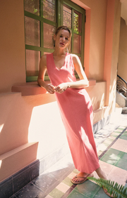 Coastline Midi Dress | Sunset Pink