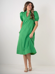 Hampton Dress | Fairway Green Monogram