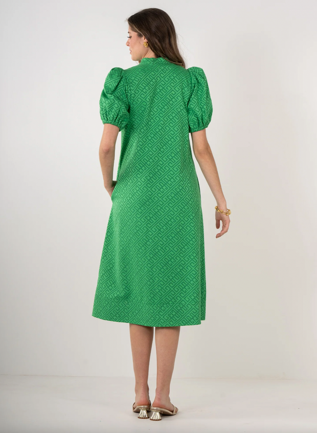 Hampton Dress | Fairway Green Monogram