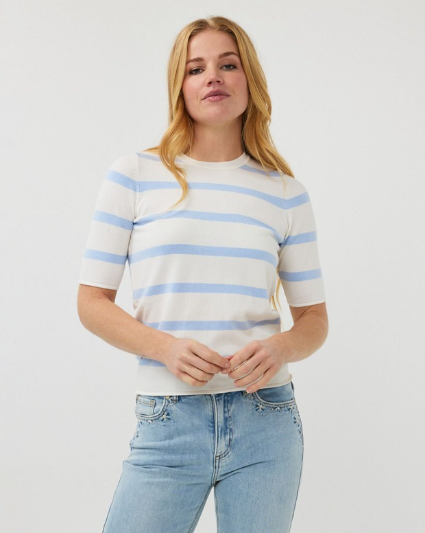 Simple Stripes Top | Baby Blue