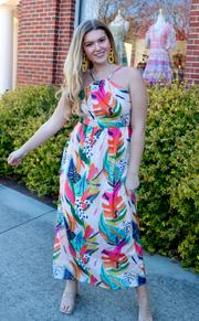 Maldives Cross Front Halter Maxi