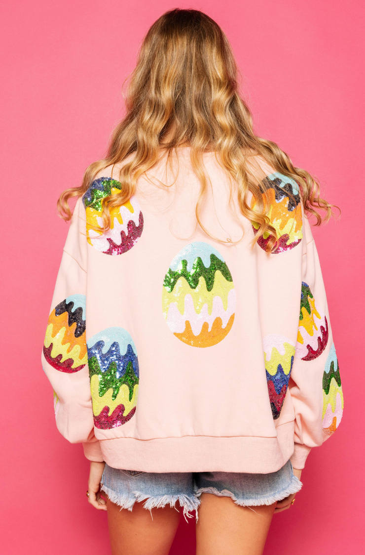 Groovy Egg Sweatshirt | Salmon