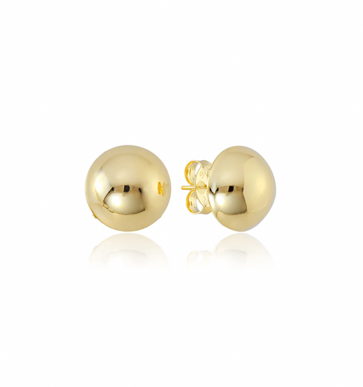 Small Soulful Studs | Brushed 18K Gold Plated