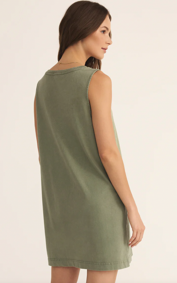 Sloane V-Neck Mini Dress | Avocado