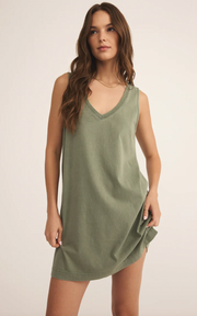 Sloane V-Neck Mini Dress | Avocado