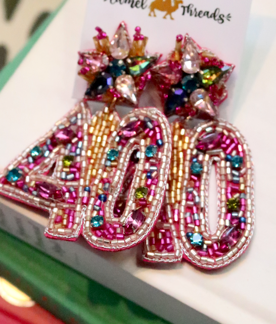 Glitzy 40th Birthday Earring