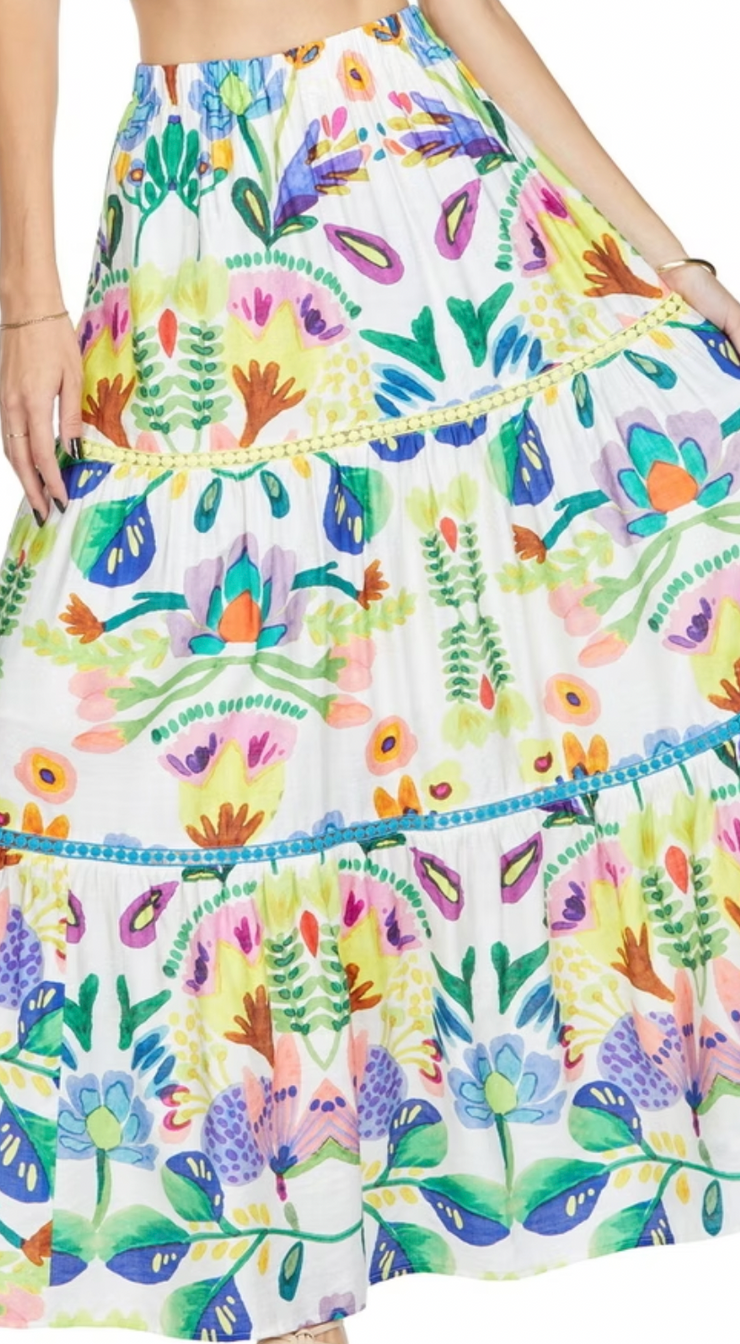 Island Art Tiered Skirt