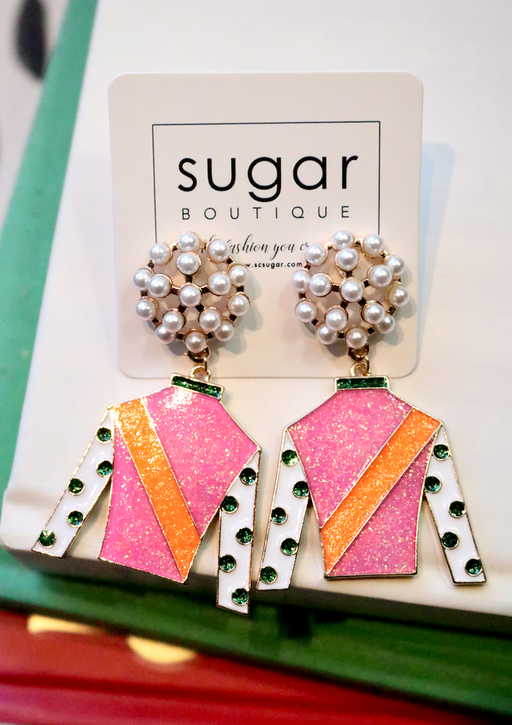Pearl Derby Jacket Earring | Funky Polka Dot