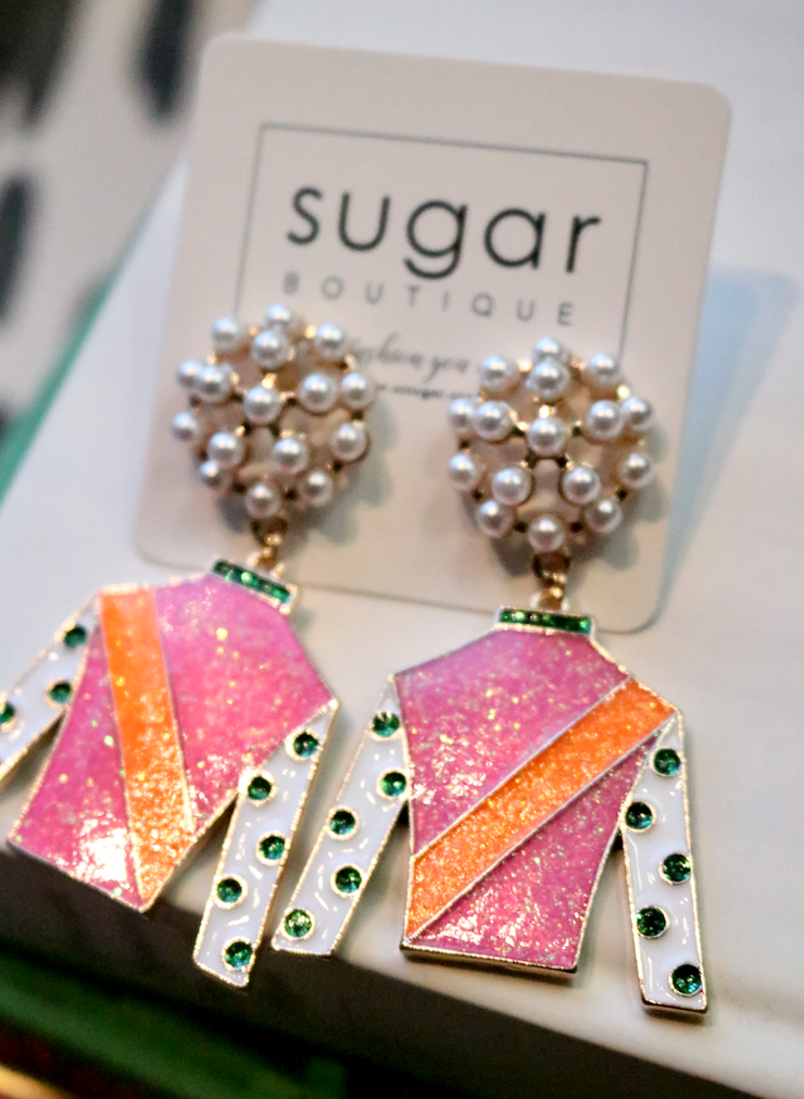 Pearl Derby Jacket Earring | Funky Polka Dot