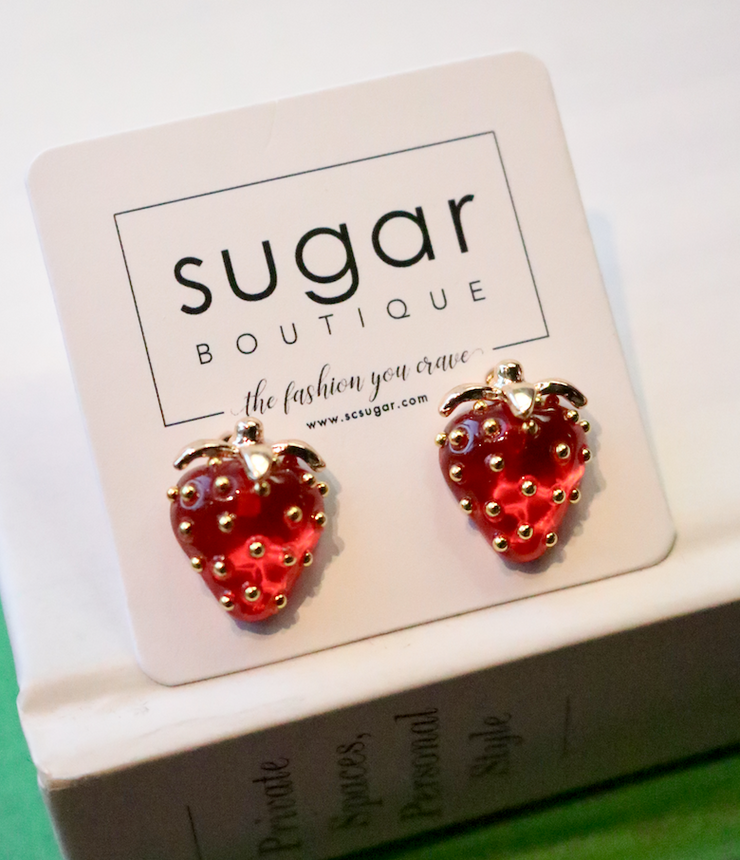 Berries & Dots Stud | Red