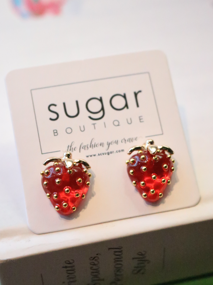 Berries & Dots Stud | Red