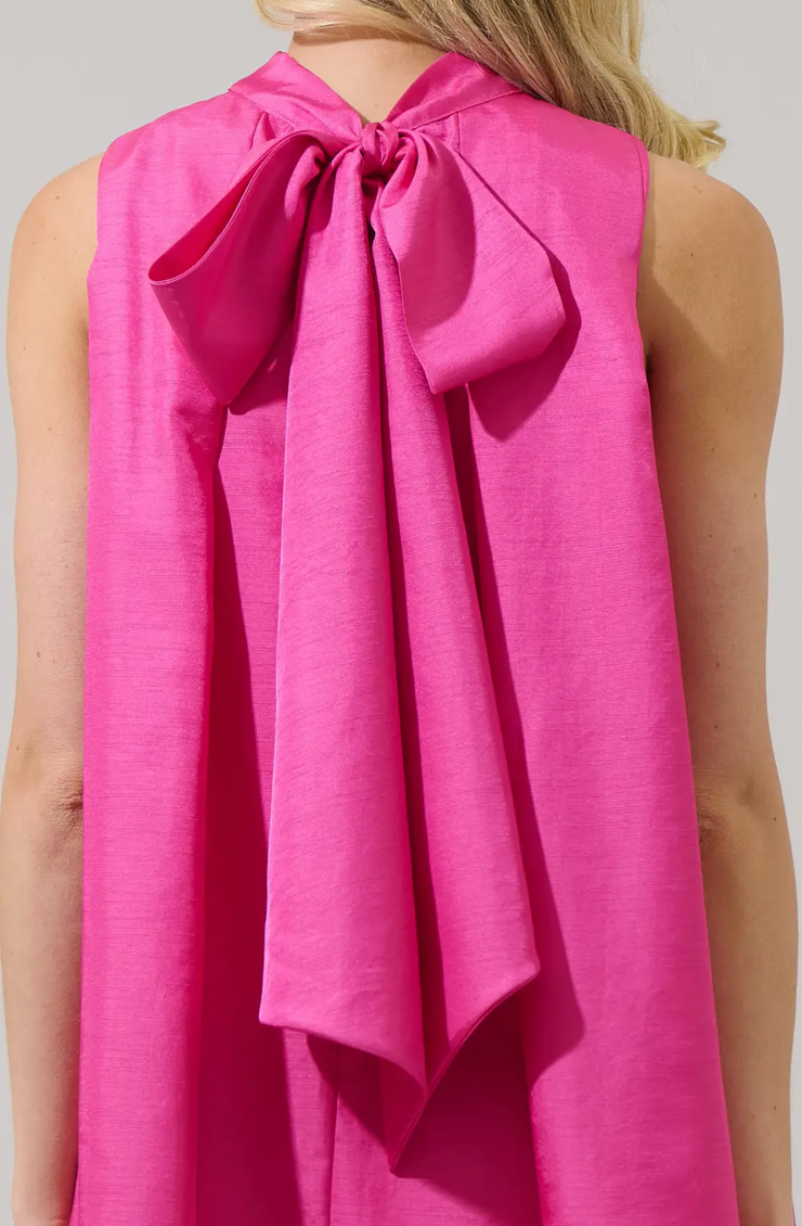 Farrah Trapeze Mini Dress | Lipstick Pink