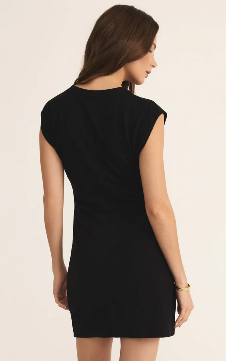 Camino Textured Mini Dress | Black