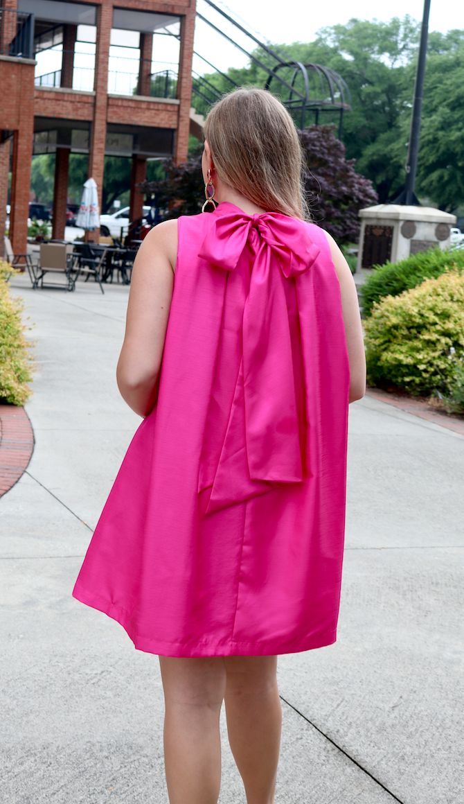 Farrah Trapeze Mini Dress | Lipstick Pink