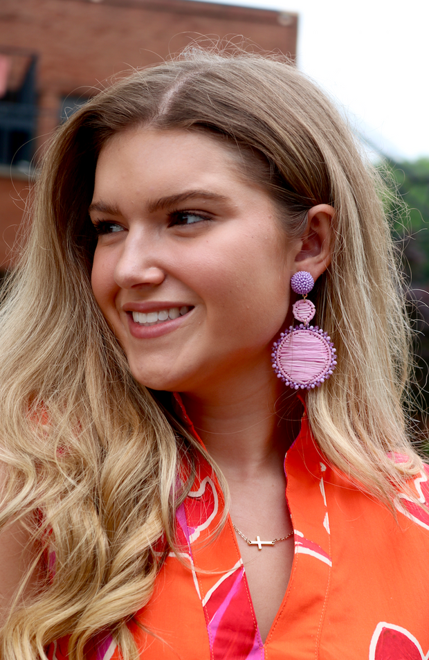Wagon Wheel Earring | Lilac