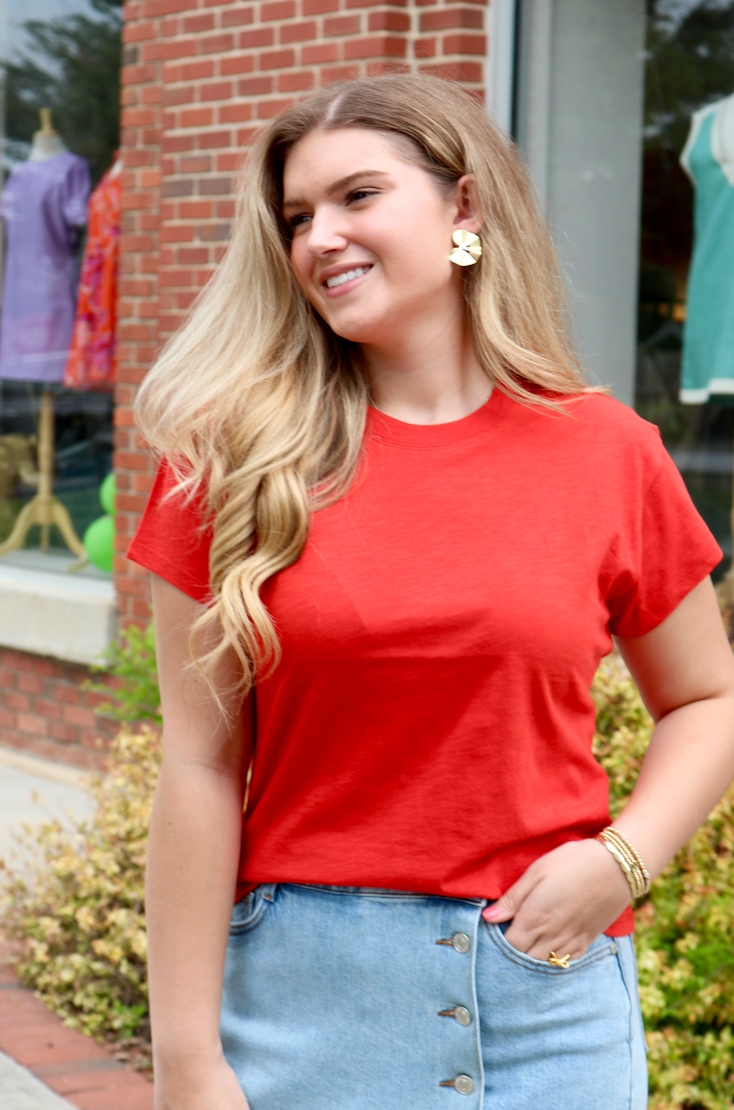 Modern Slub Tee | Cabana Red