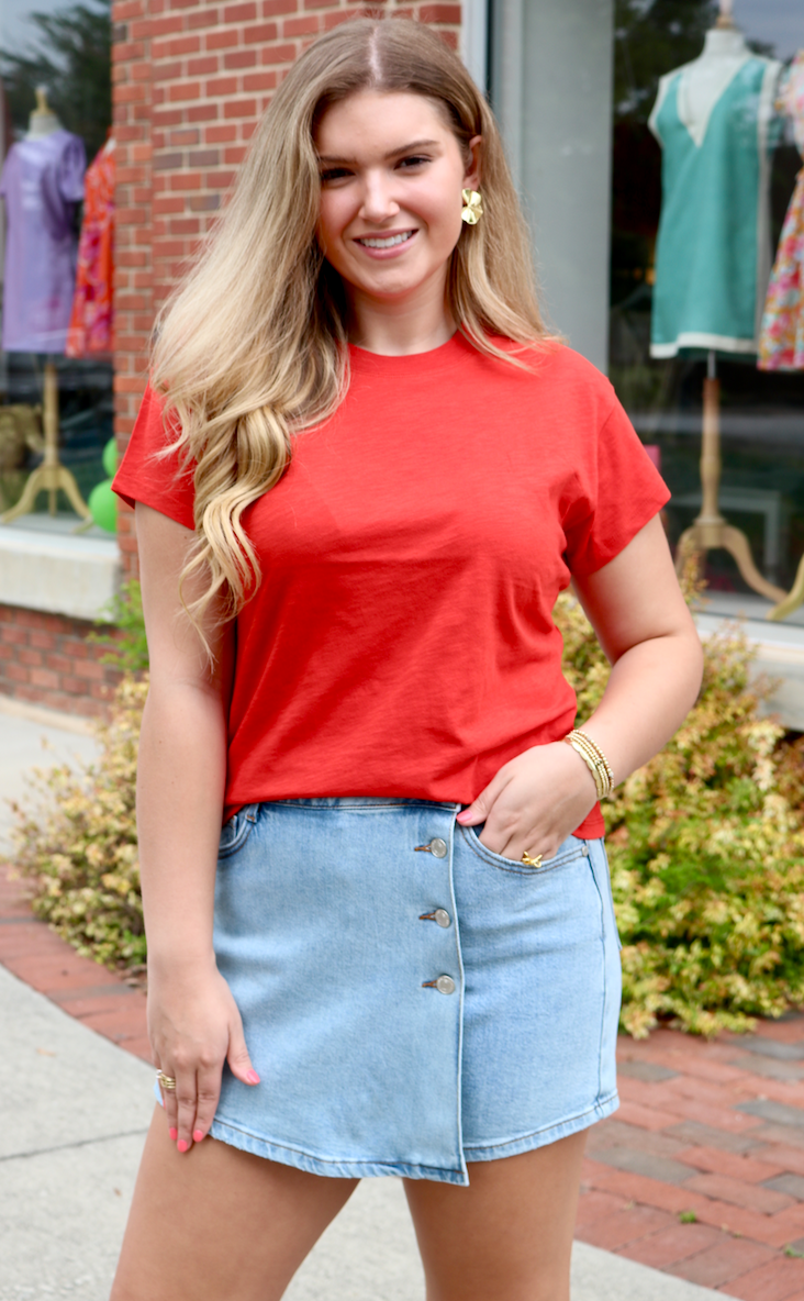 Modern Slub Tee | Cabana Red