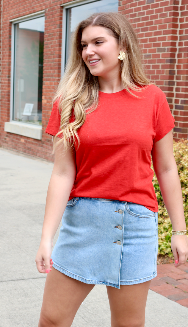 Modern Slub Tee | Cabana Red