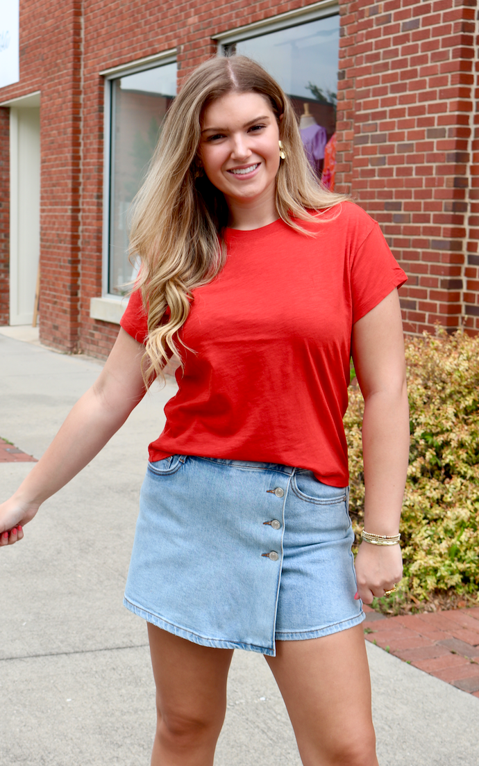 Modern Slub Tee | Cabana Red
